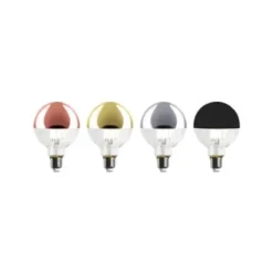LED-Kopfspiegellampe Globe, Chrom